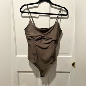 Dark Olive Boned Bodysuit